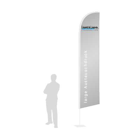 Beachflag Wind Austauschdruck | Large (400 cm) | einseitig bedruckt
