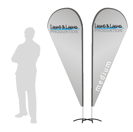 Beachflag Drop | Medium (280 cm) | beidseitig bedruckt