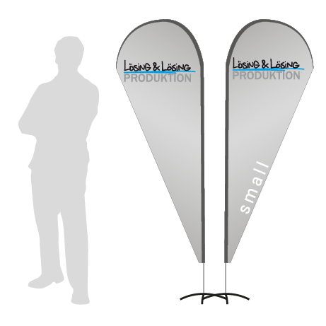 Beachflag Drop | Small (210 cm) | beidseitig bedruckt