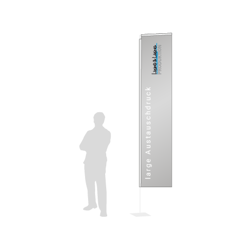 Beachflag Rechteck Austauschdruck | Large (400 cm) | einseitig bedruckt