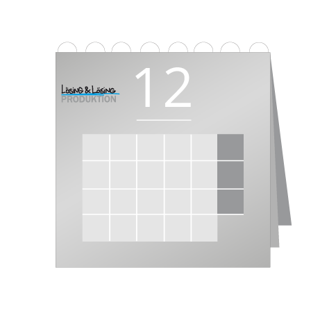 12 Blatt Wandkalender mit Deckblatt