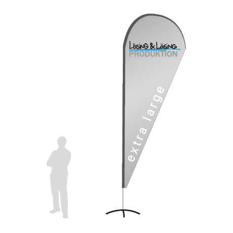 Beachflag Drop | Extra Large (460 cm) | einseitig bedruckt