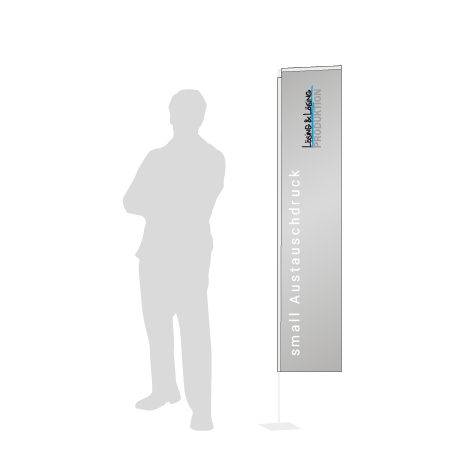 Beachflag Rechteck Austauschdruck | Small (200 cm) | einseitig bedruckt