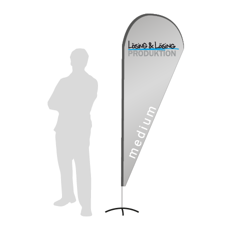 Beachflag Drop | Medium (280 cm) | einseitig bedruckt
