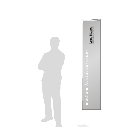 Beachflag Rechteck Austauschdruck | Medium (300 cm) | einseitig bedruckt