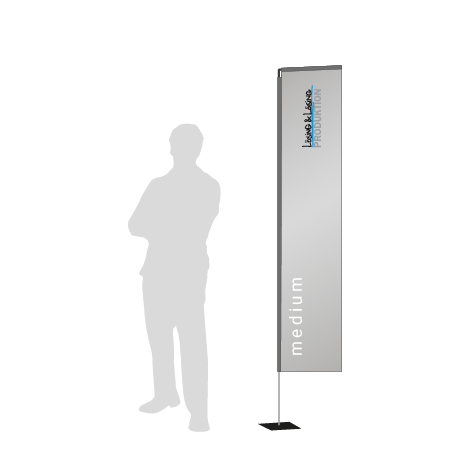 Beachflag Rechteck | Medium (300 cm) | einseitig bedruckt